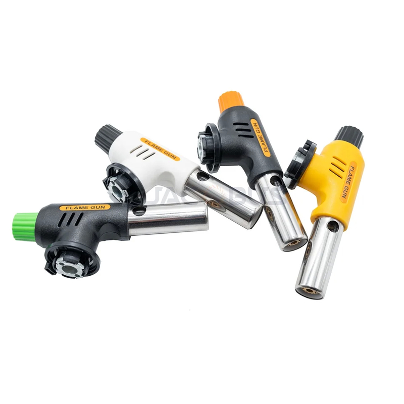 Automatische ontsteking Camping Gas Blow Torch met 1300 graden Vlam Blauw Rode Kleur Blister Card Verpakking